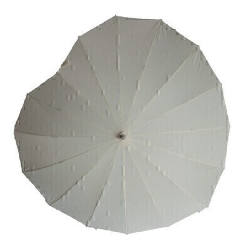 This Cream Heart Stick Umbrella by Boutique is perfect for keeping dry on a rainy day. Featuring a comfy grip handle and heart shaped canopy the fibreglass ribs allow for flexibility in windy conditions.